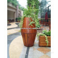 Unique designed outdoor furntiure wood wooden flower pots wholesale